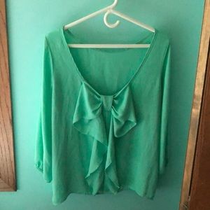 Mint bow back top